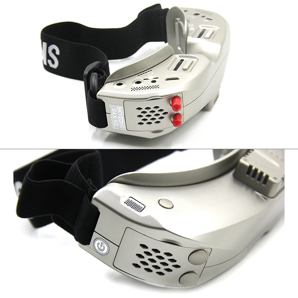 Pezzi di ricambio per occhiali Skyzone SKY04X/SKY04L FPV - Cuscinetto in PU con piastra frontale e cinturino per la testa con velcro
