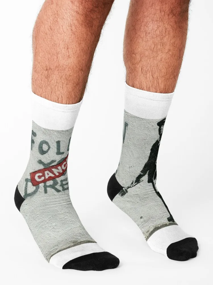 Follow Your Dreams, Banksy Socks anti slip football Crossfit golf funny gifts Ladies Socks Men's
