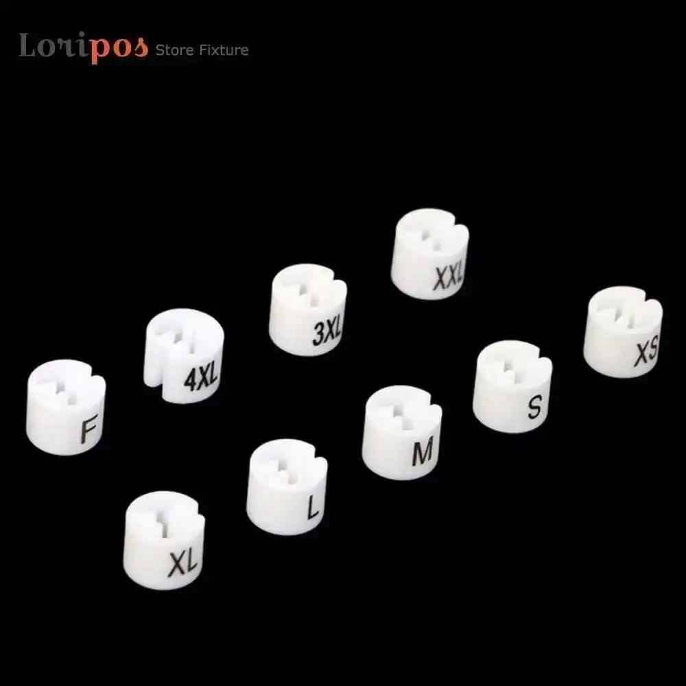 100 шт., черный размер вешалки, бирки для одежды, маркеры, разделители размеров, маркер для вешалок Xxs-4xl с принтом