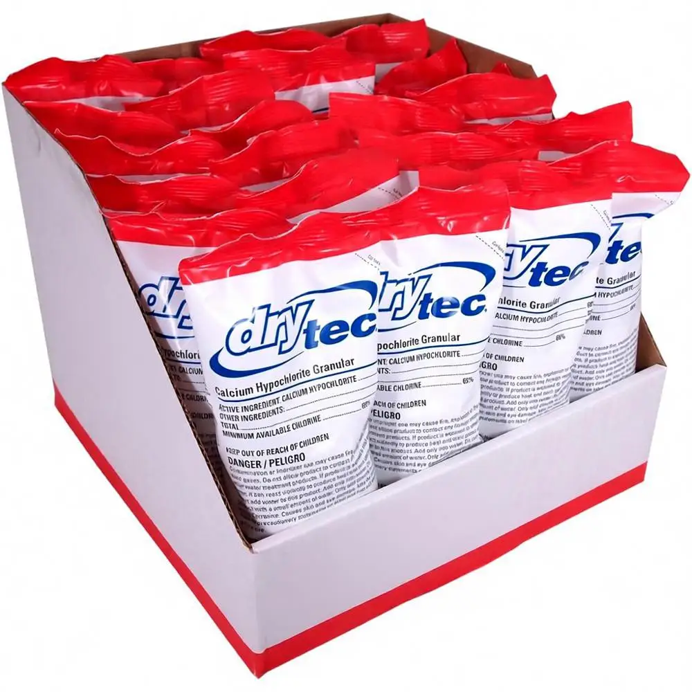 Tratamiento de Cloro Hipoclorito de Calcio de 1 Libra para Piscinas, Paquete de 24