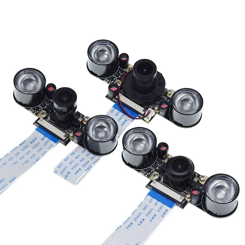 Pi 4 Night Vision Fisheye Camera 5MP OV5647 70/95/160 Degree Adjustable Focal Length