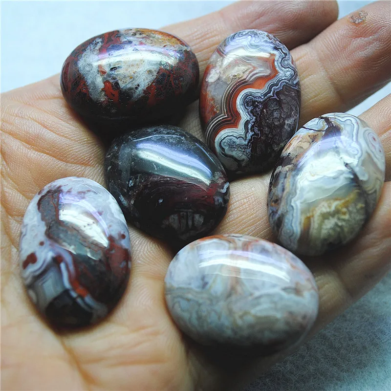 5PCS New Mexico Agate Stone Cabochons Oval Shape Size 22X30MM 30X40MM DIY Jewelry Findings No Hole New Arrivals Best Choice