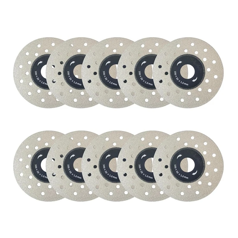 Diamond Tile Grinding Wheel Disc, Lâmina de corte porosa para pedra e cerâmica, Rebarbadora, 10pcs