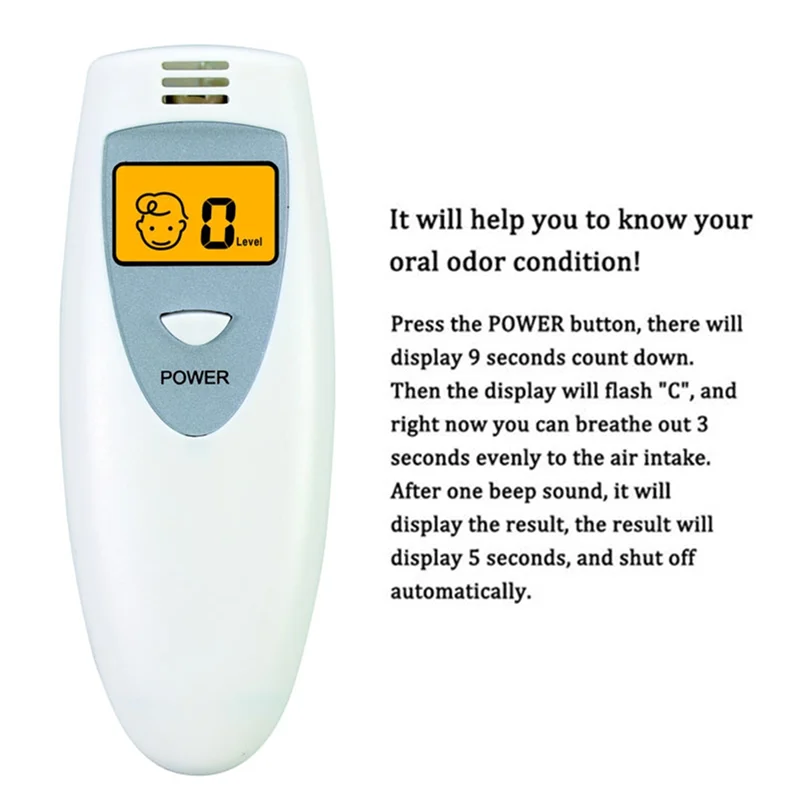 

Health-Care Gadgets Breathalyzer Portable Bad Breathe Smell Checker Halitosis Detection Tool Anti Oral Odour