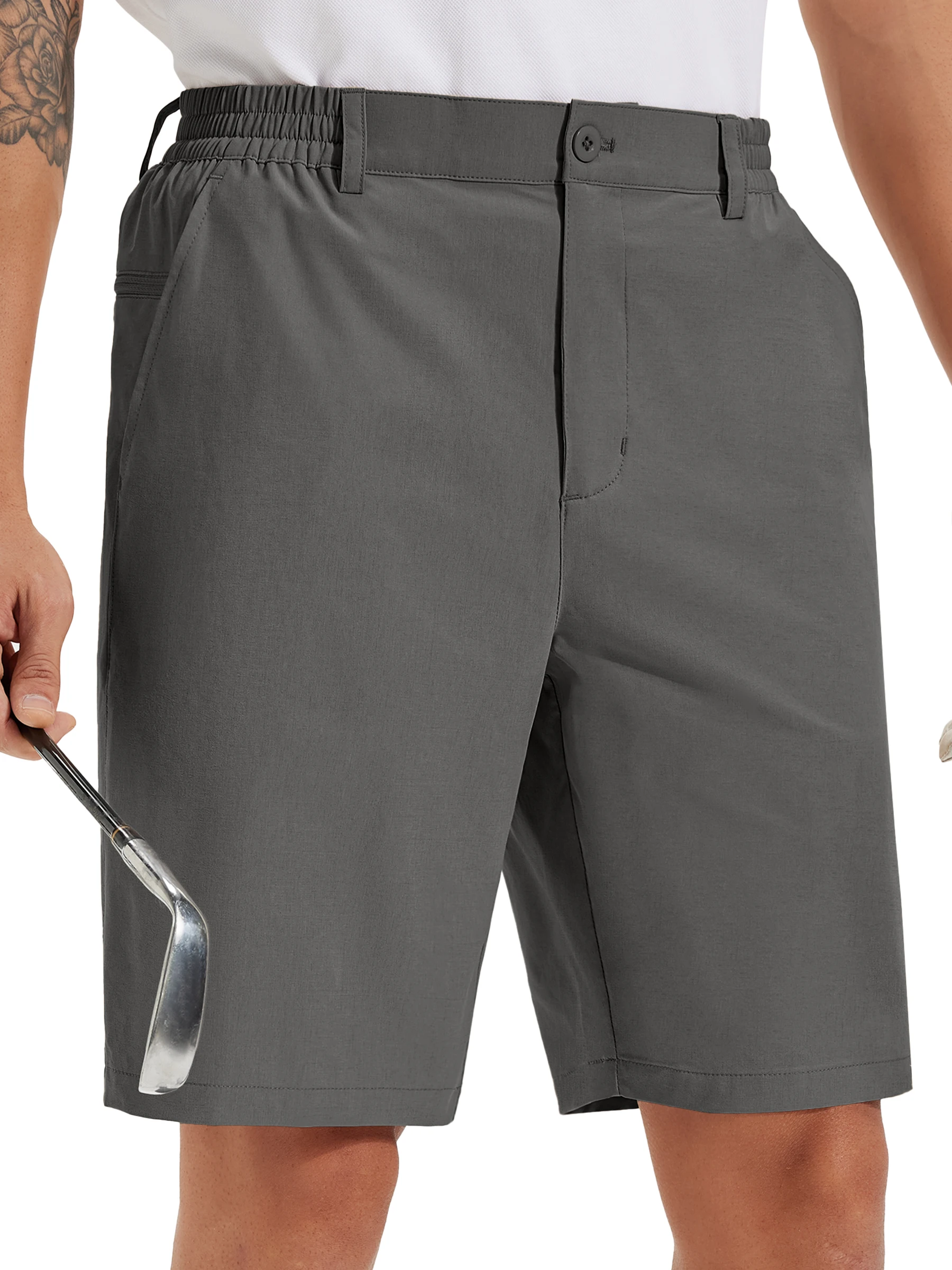 Herren-Golfshorts, leichte Anzugshorts, schnell trocknende Stretch-Shorts, lässige Arbeits- und Wander-Shorts – Detail 29