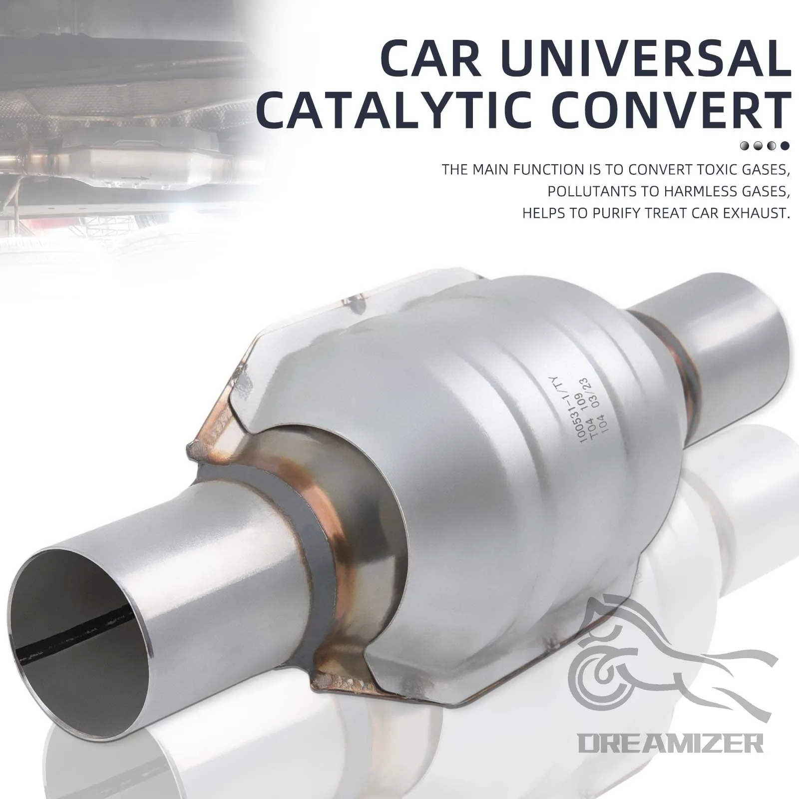 Universal Catalytic Converter 2\'\' 400 Cells High Flow Muffler Catalyst Converter Euro1 Round For 2006-2010 Ford Explorer 4.0L V6