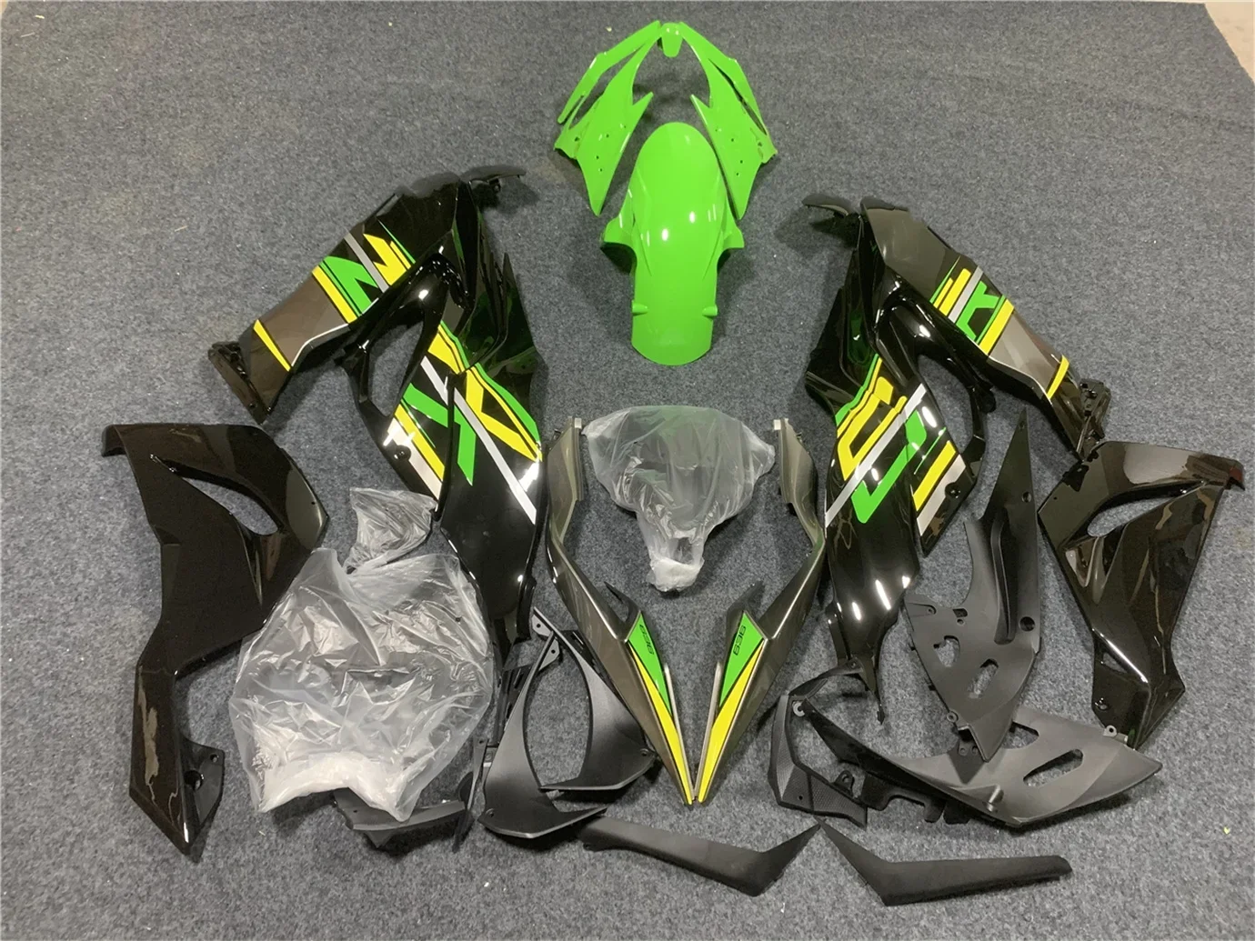 Motorcycle Fairing Kit Suitable for ZX-6R 2019 2020 2021 2022 Year 636 19-22 Fairing Black Green Grey