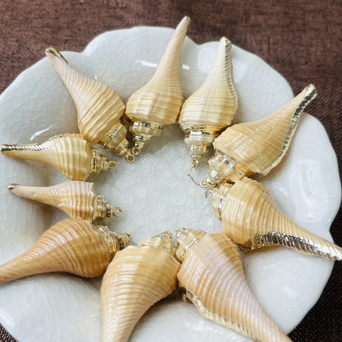 

50 шт. изысканные натуральные пресноводные ракушки подвески в виде раковины желтые подвески в виде ракушек для изготовления ювелирных изделий DIY ожерелья серьги оптом