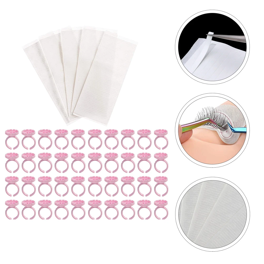 

1 set 1 Set Grafting Ring Cup Durable Plastic Anti-Spill Lash Extension Tool For Salon Home Beginners Eyelash Extension Supplies