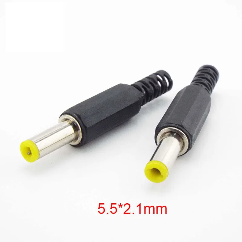 الفضة معدن تيار مستمر ذكر أنثى إمدادات الطاقة DC099 المقبس التوصيل وصلة مرفاع 5.5x2.1 مللي متر 5.5 مللي متر x 2.5 مللي متر الأصفر رئيس 5.5*2.1 5.5*2.5 مللي متر #5