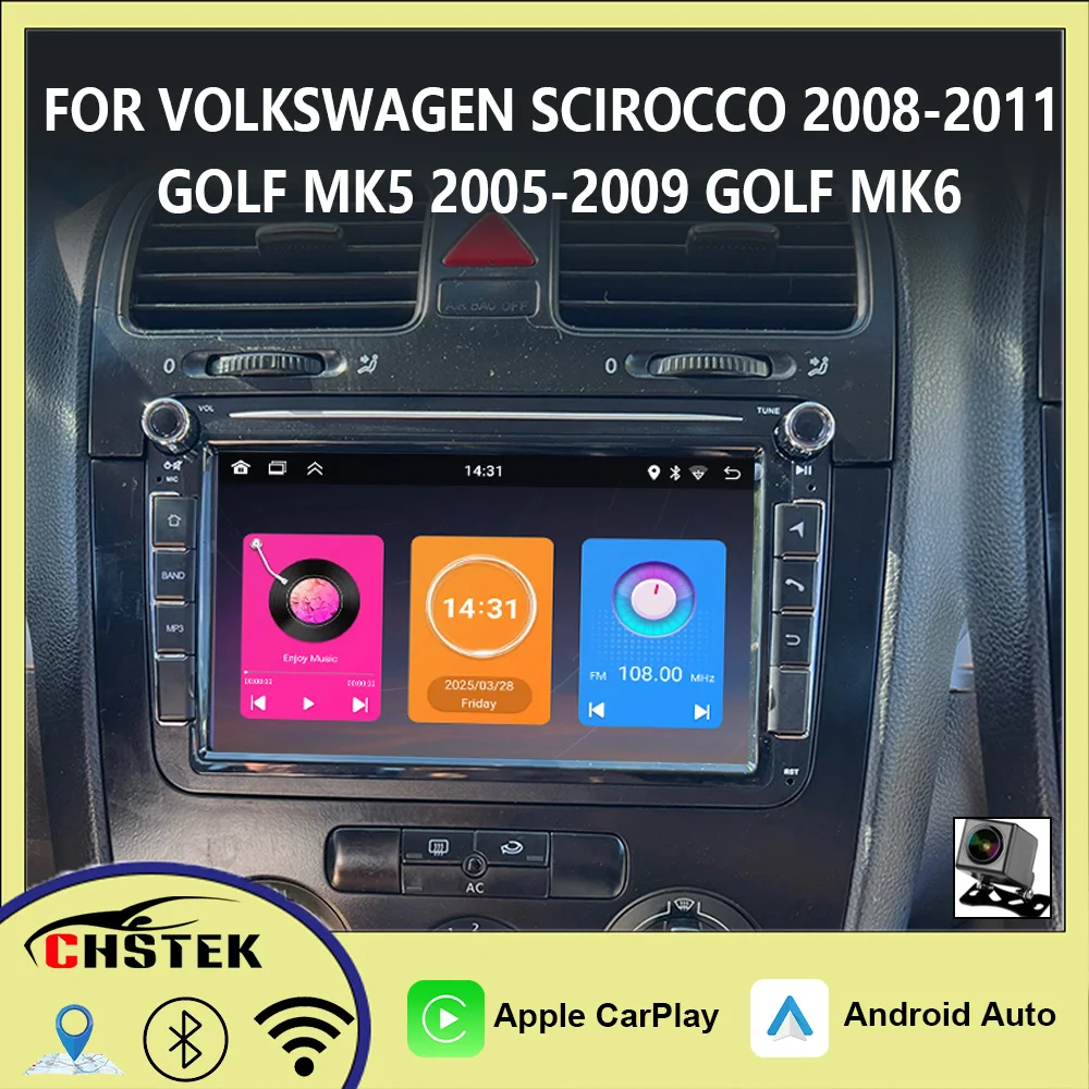 

Автомобильное радио CHSTEK 4G Bluetooth для Volkswagen Scirocco 2008-2011 Golf MK5 2005-2009 Golf MK6, мультимедиа, WIFI, GPS, Carplay, Android