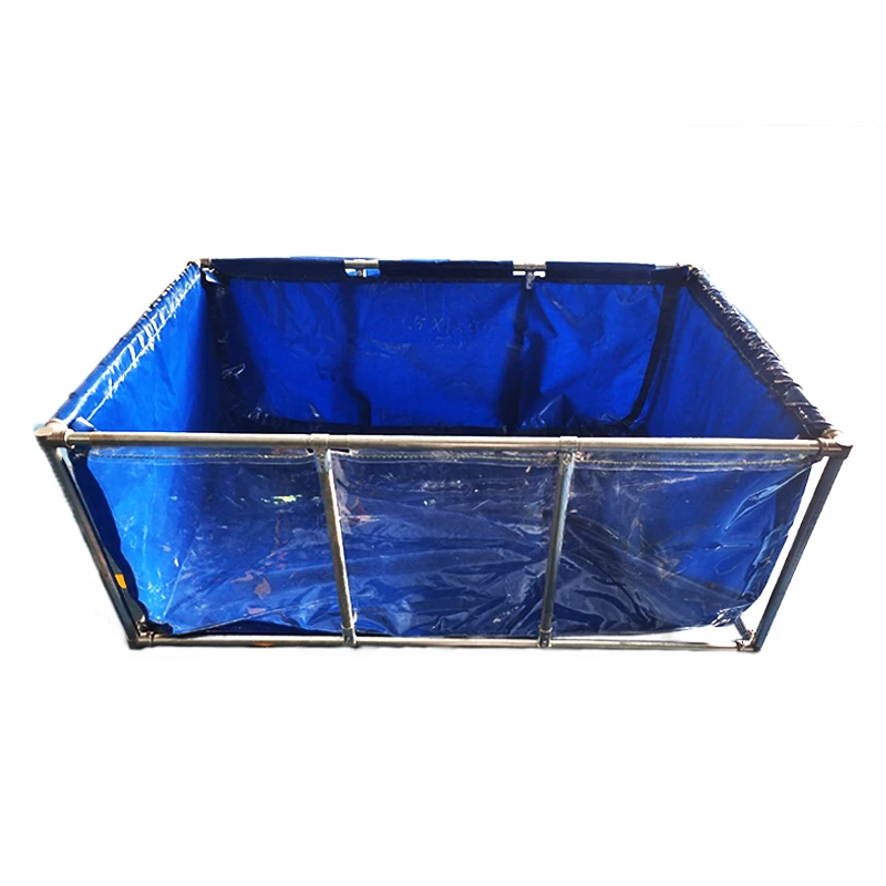 

Mobile pond aquaculture water storage tank tarp