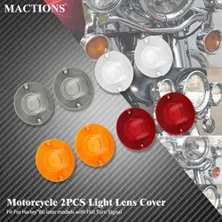 Motorcycle Smoke/Clear/Orange/Red Turn Signal Light Lens Cover 2PC/4PC For Harley Touring Road Electra Glide Road King Softail