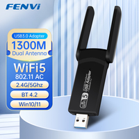 FENVI 1300Mbps USB 3.0 WiFi Adapter For Bluetooth 4.2 Dual Band 2.4G/5GHz 802.11AC Wireless Network Card Receiver For Win 10/11