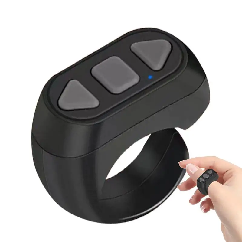 

Remote Scrolling Ring Thumb Remote Phone Selfie Shutter Clicker Wireless Page Turner Clicker Video Remote Control Video