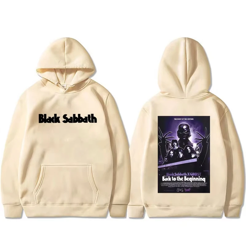 Толстовка с капюшоном в стиле рок-группы Black Sabbath & Ghost Band Back To The Beginning Ozzy Osbourne, пуловер для мужчин и женщин, винтажная толстовка большого размера