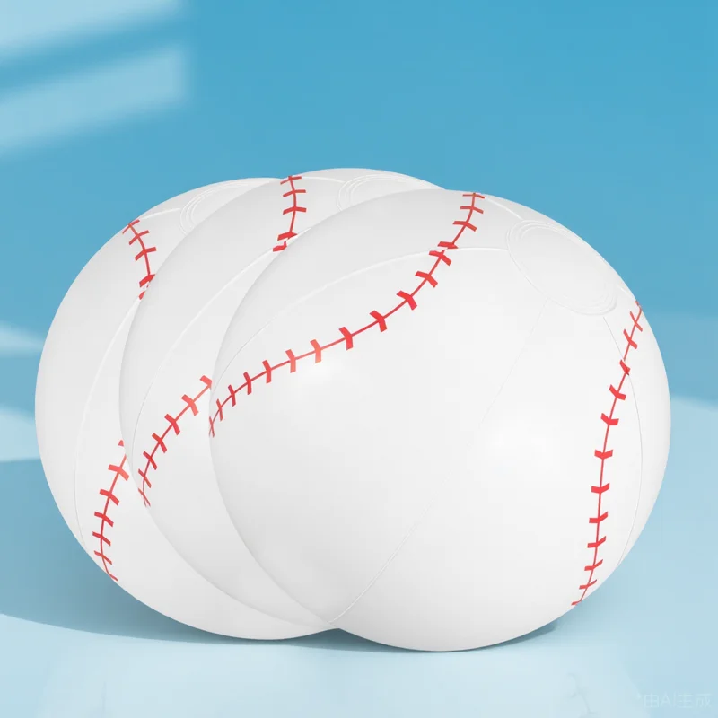 

3 Pcs Swimming Pool Inflatable Baseball Balls Elasticity Beach Inflatables White Child