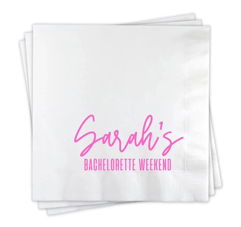 

50PCS Bachelorette Party Napkins, Personalized Bachelorette Beverage Napkins, Personalized Cocktail Napkins, Bachelorette Decor,