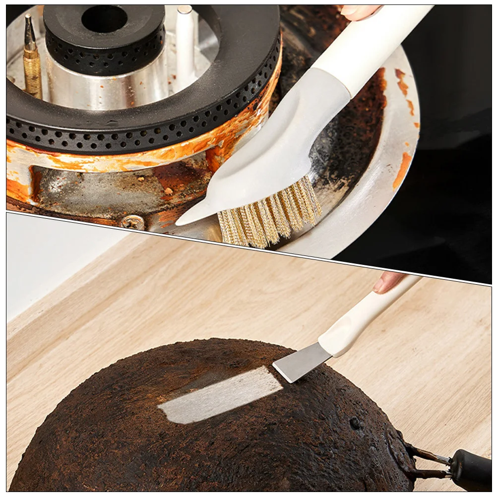 

Cooktop Cleaning Brush High Density Stiff Bristles Gas Stove Pot Pan Cleaner Kitchen Household Scrub Brush Pot Cleaner