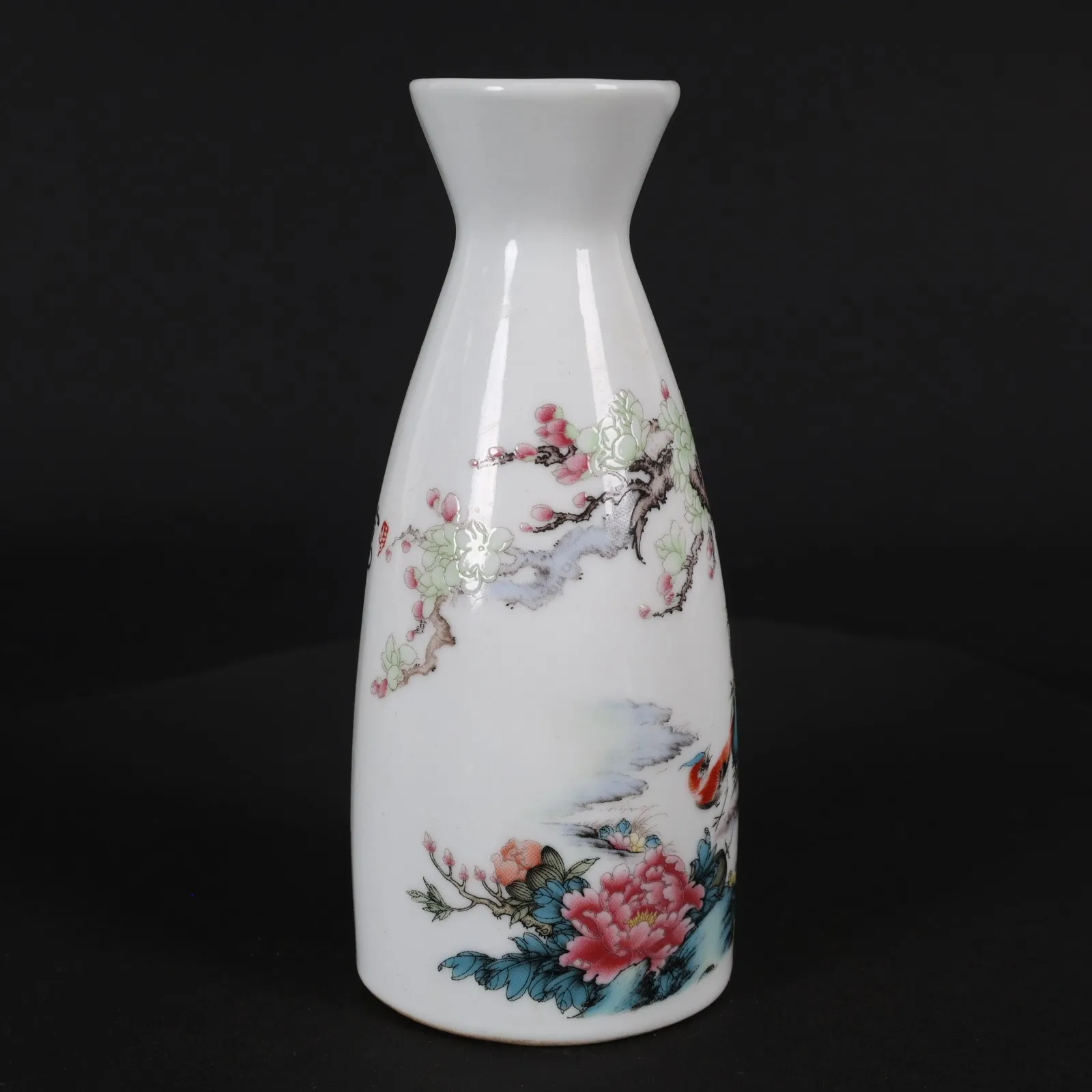 Ceramic Wine Pot Chinese Jingdezhen Porcelain Handpainted Peony Flower Bird Flagon Bottles Japanese Sake Pot Wine Utensils