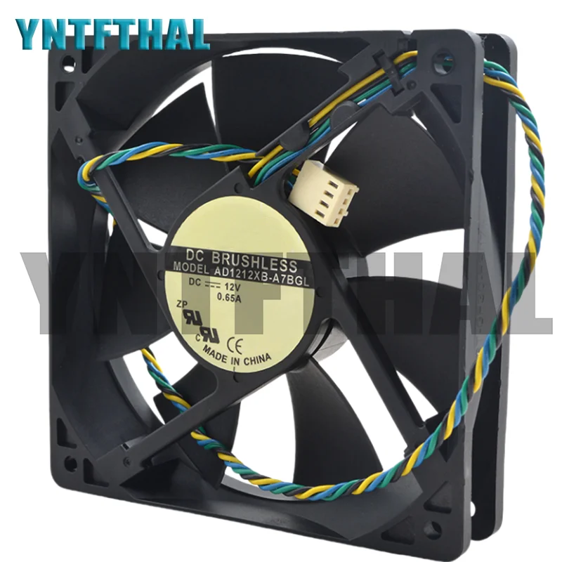 AD1212XB-A7BGL 12025 12CM 4PIN PWM 12V 0.65A Cooling Fan NEW