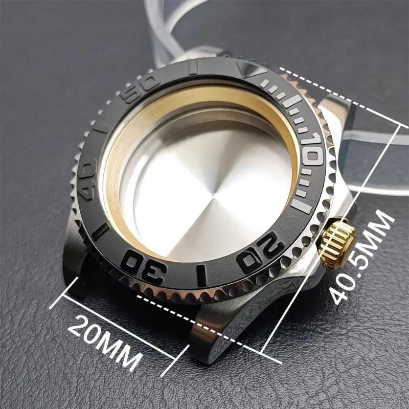 40,5 mm NH35-Uhrengehäuse, Edelstahl, Saphirglas, mechanisch, mit internem Schatten, geeignet für NH36-Uhrwerk, Montagezubehör