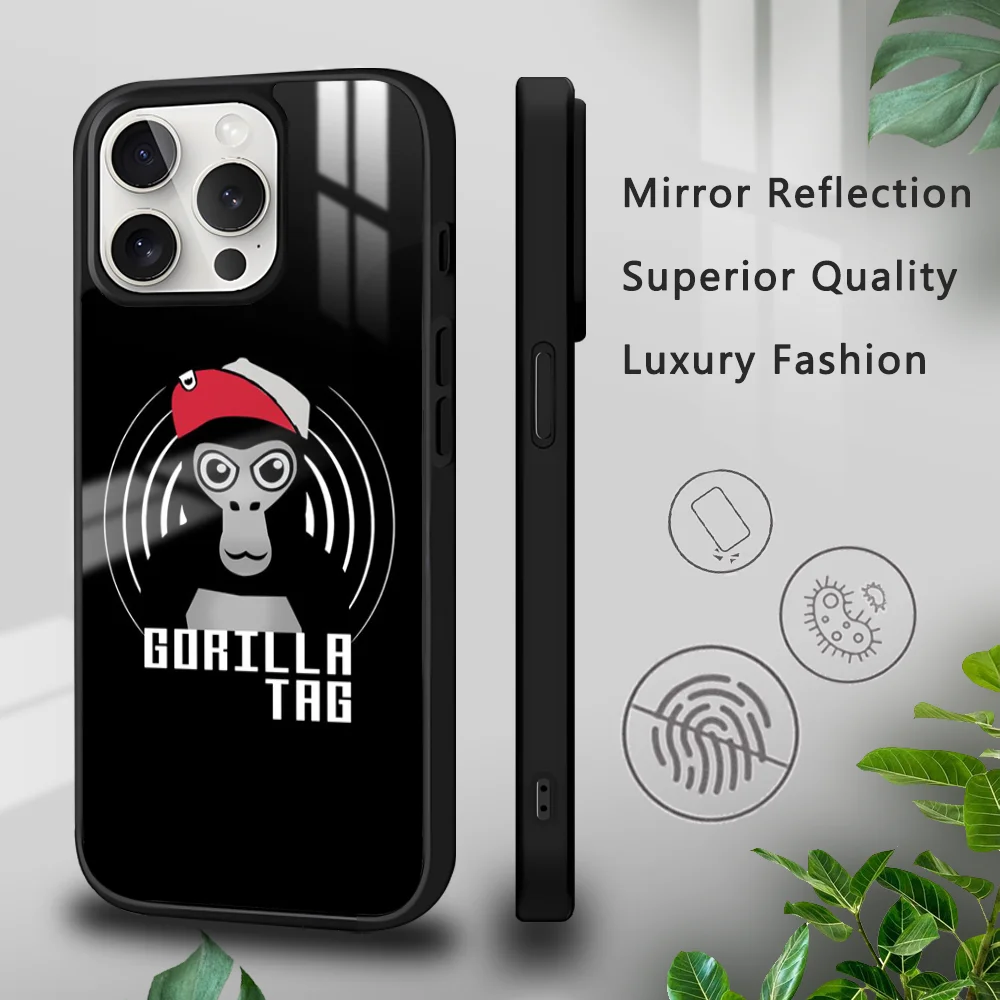 Funda rígida para teléfono móvil iPhone, carcasa con diseño de Game g-gorilla Tags para iPhone 16, 15, 14, 13, 12, 11 Pro, Xs Max, Mini Plus