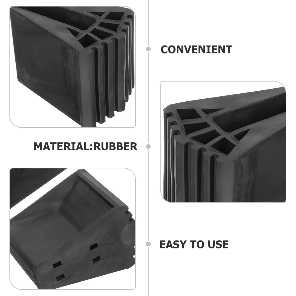 

Non slip Ladder Feet Pad Protector Rubber Cover Floor Damage Prevention Anti Skid Wear Resistant Durable Foot Caps Black Large