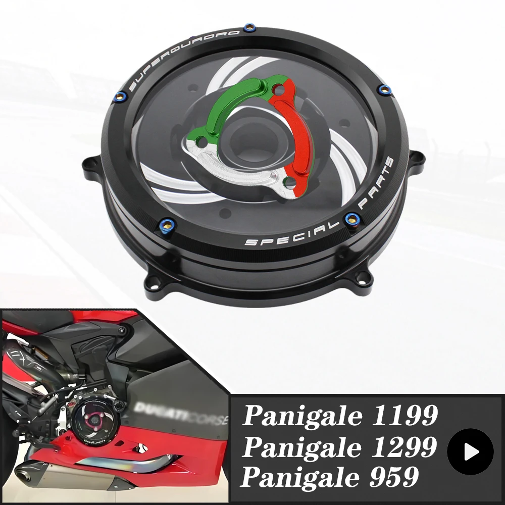Voor Ducati Panigale 959 1199 1299 V2 Motorfiets Motor Clear Clutch Cover Panigale 959 Panigale 1199 Panigale 1299 Panigale V2