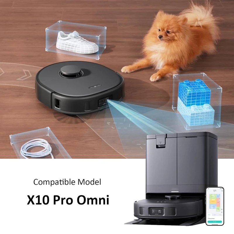 Eufy X10 Pro용 옴니 액세서리 메인 사이드 브러시 헤파 필터 걸레 천 먼지 봉투 교체 부품