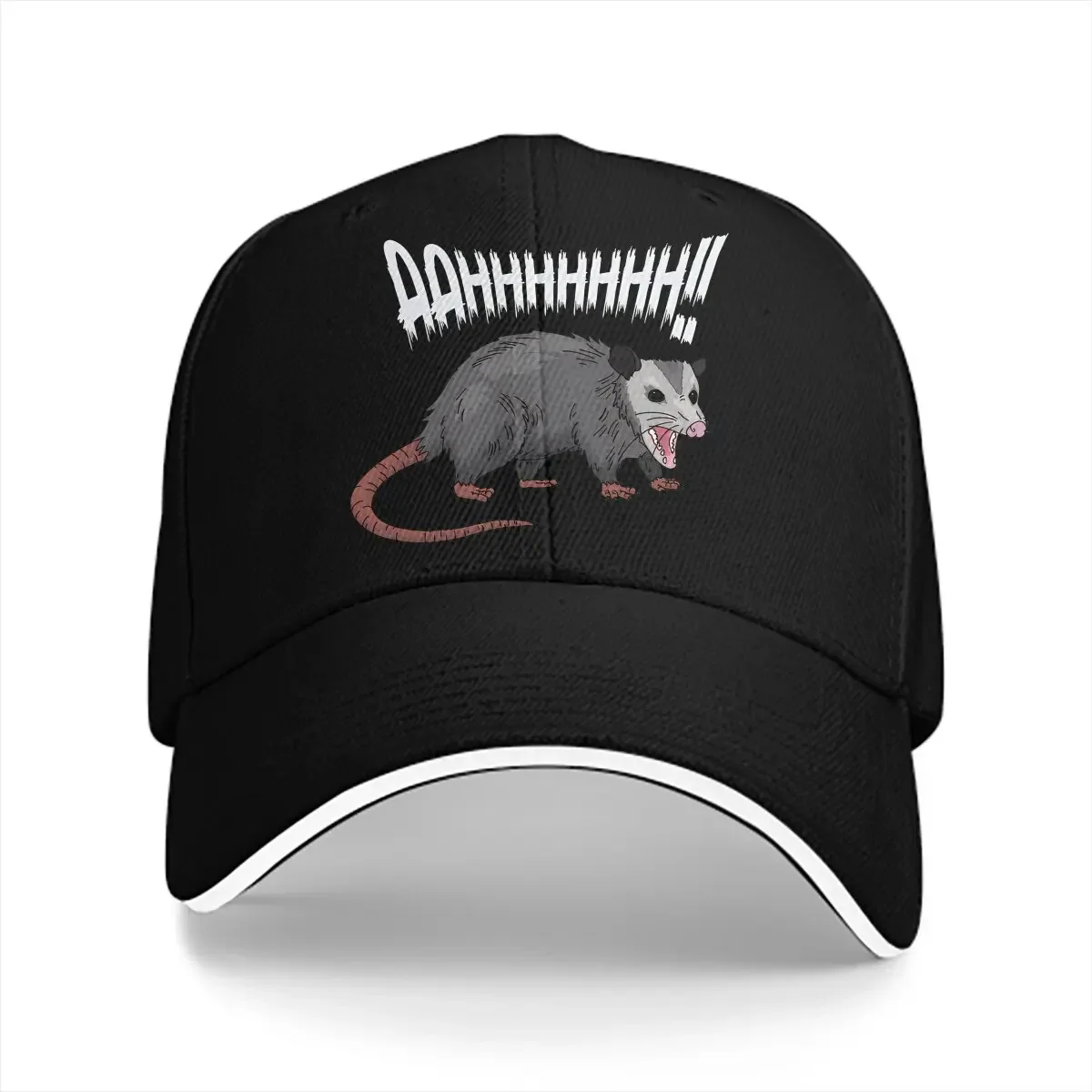 Screaming Possum Baseball Caps Peaked Cap Opossum Sun Shade Hats for Men Women