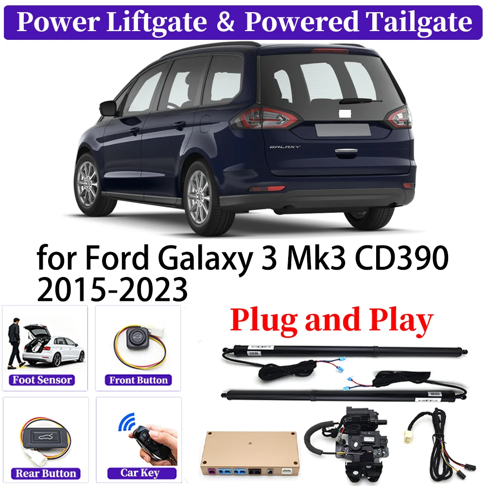 

ZJCGO for Ford Galaxy 3 Mk3 CD390 2015-2023 OEM Upgrade Car Automatic Power Liftgate Kit Smart Auto Electric Tailgate System