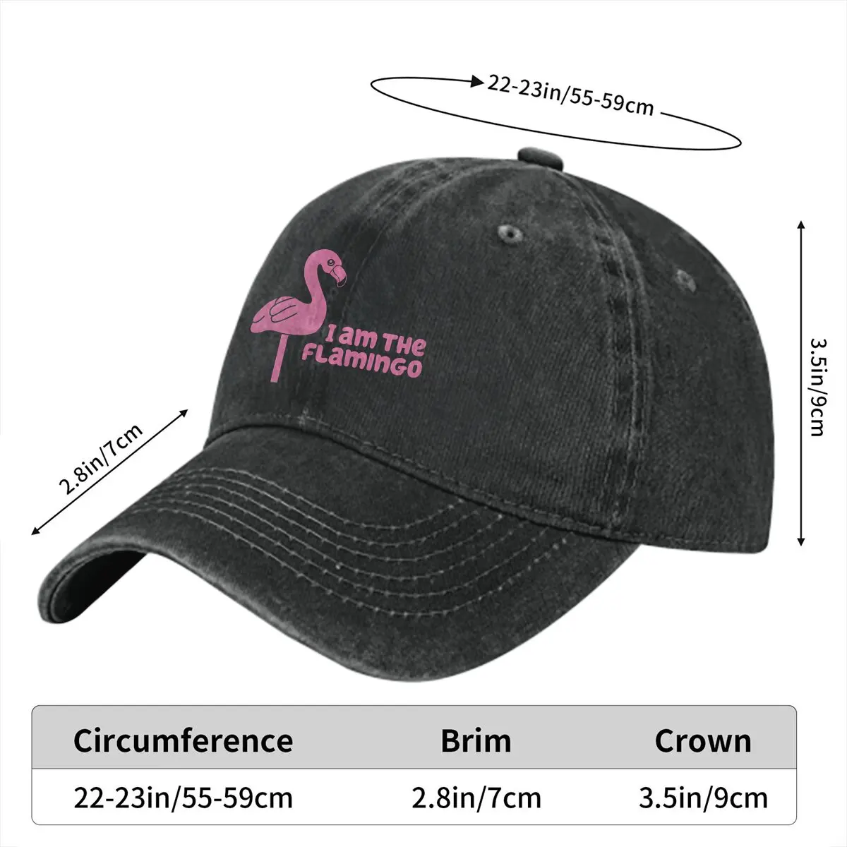 Pure Color Dad Hats Muffin  I Am The Flamingo Queen Women's Hat Sun Visor Baseball Caps Flamingo Animals Peaked Cap