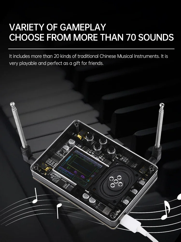 Mini Theremin, Instrumento Musical Electrónico con Más de 70 Sonidos, Altavoz Integrado, Instrumento Theremin, Regalo pa
