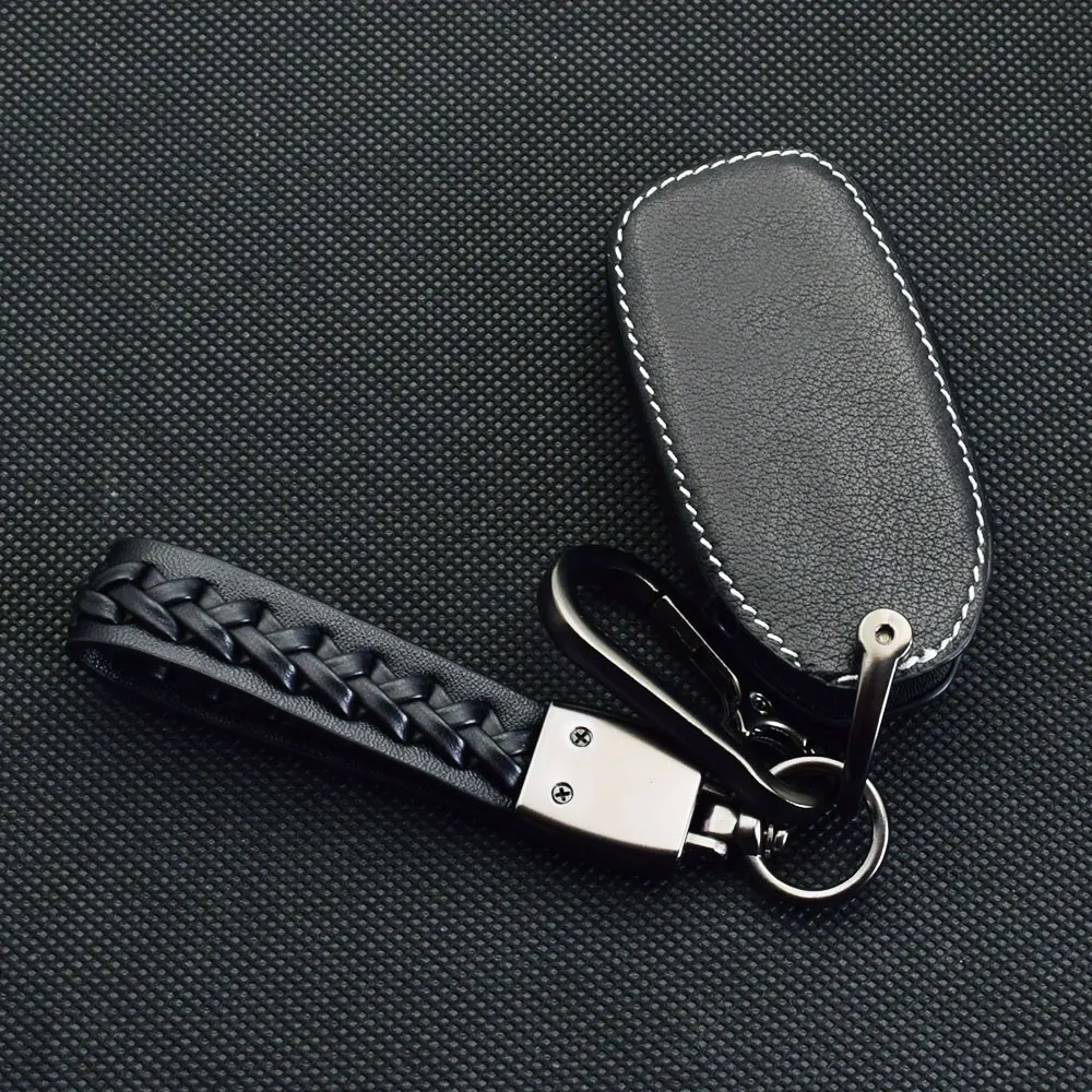 ATOBABI Leather Car Key Cover Bag For Infiniti Q50 Q60 QX50 QX60 2019 2020 2021 2022 2023 Smart Remote Fobs Shell Protector Case view 4