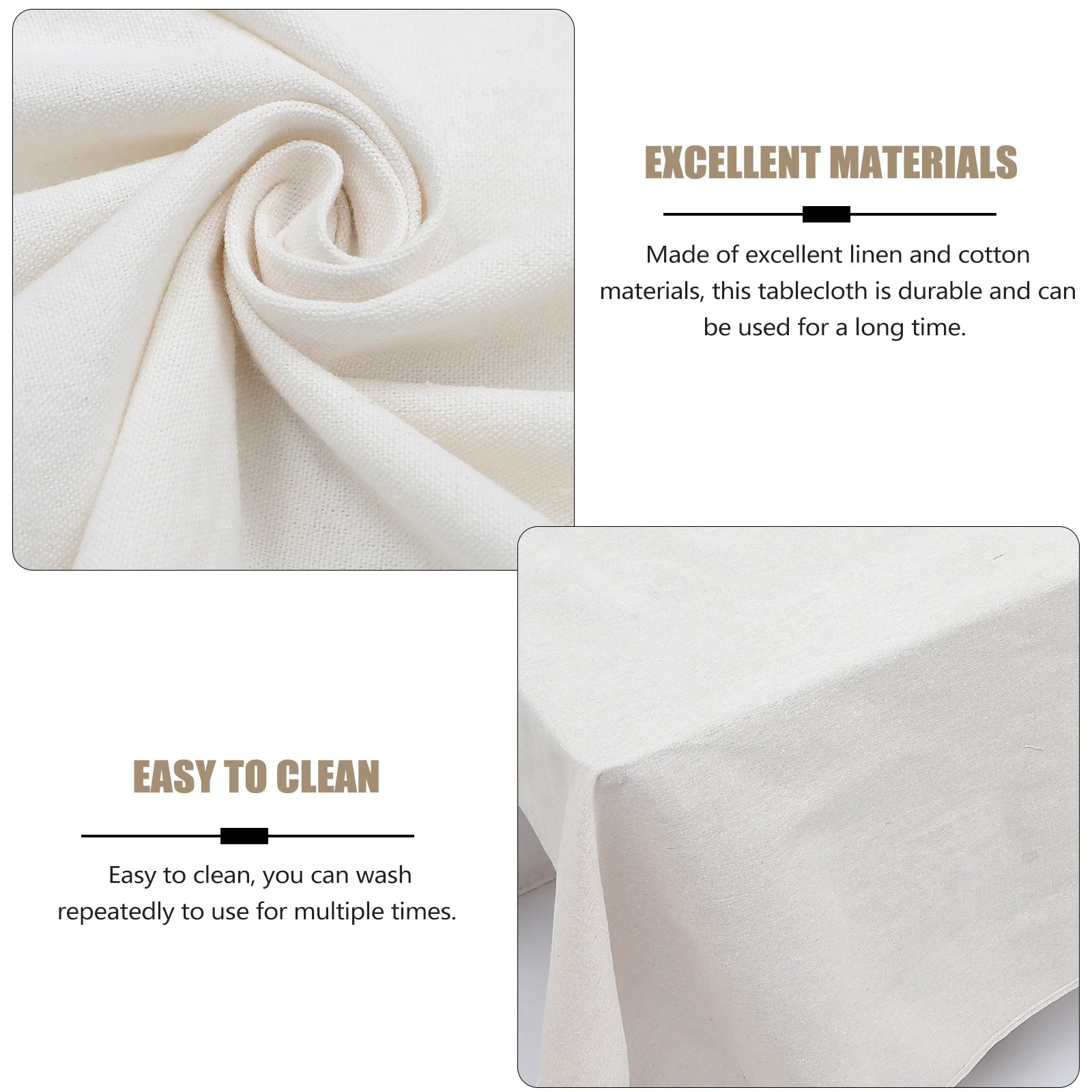 

1Pcs Simple Linen Cotton Tablecloth Dining Room Decoration Home Table Mat Easy Clean Reusable Simple Tablecloth