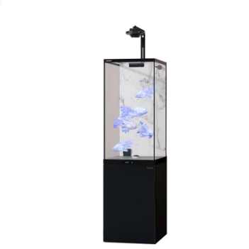 

Умный вертикальный аквариум HB-400 Square Glass с голосовым управлением, компактный, с подводным фильтром, для гостиной и домашнего декора.