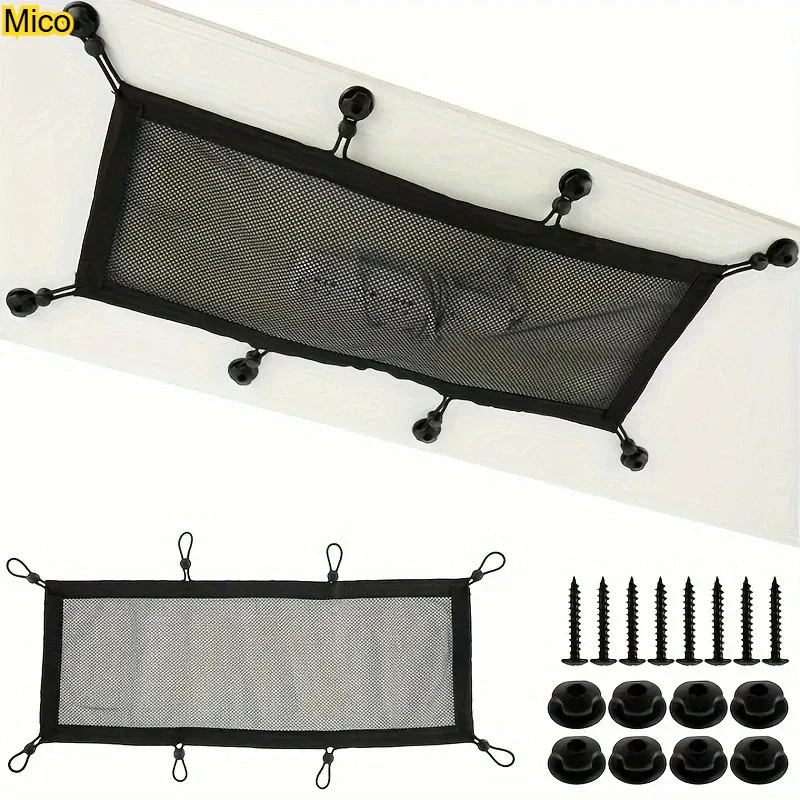 

6 Hole Desk Bottom Cable Organizer, Flexible Mesh Wire Storage Pouch