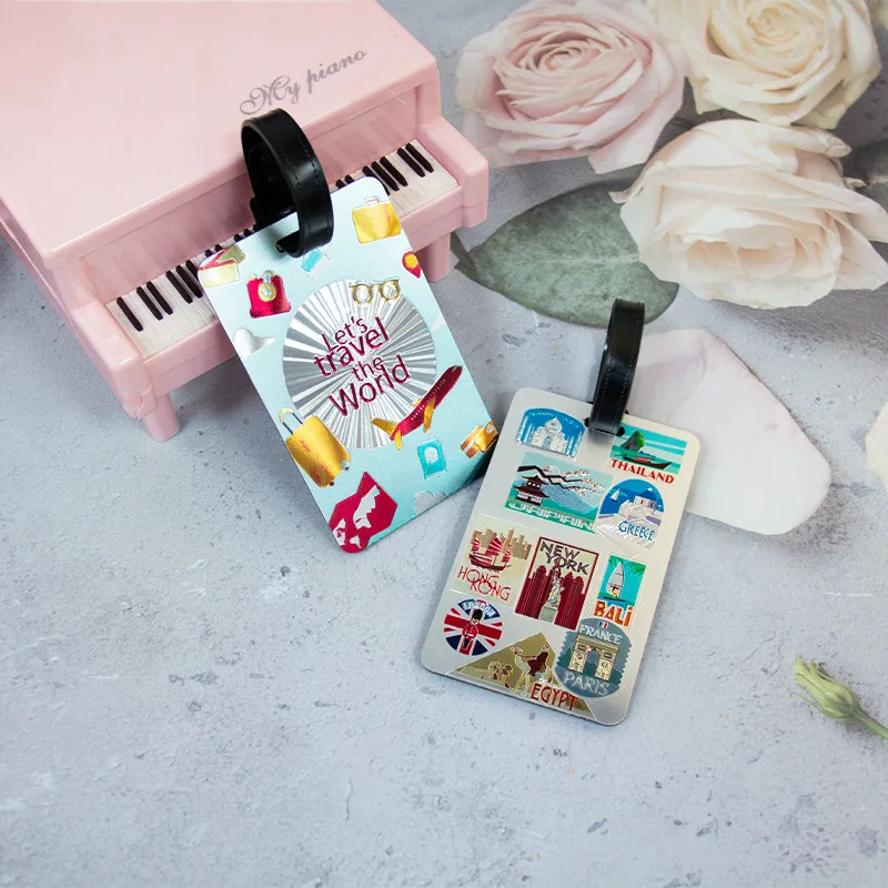 New Travel Luggage Tag Cartoon Boarding Pass Check-in Luggage Tags Anti Loss Id Name Tag Suitcase Tag Holiday Travel Accessories