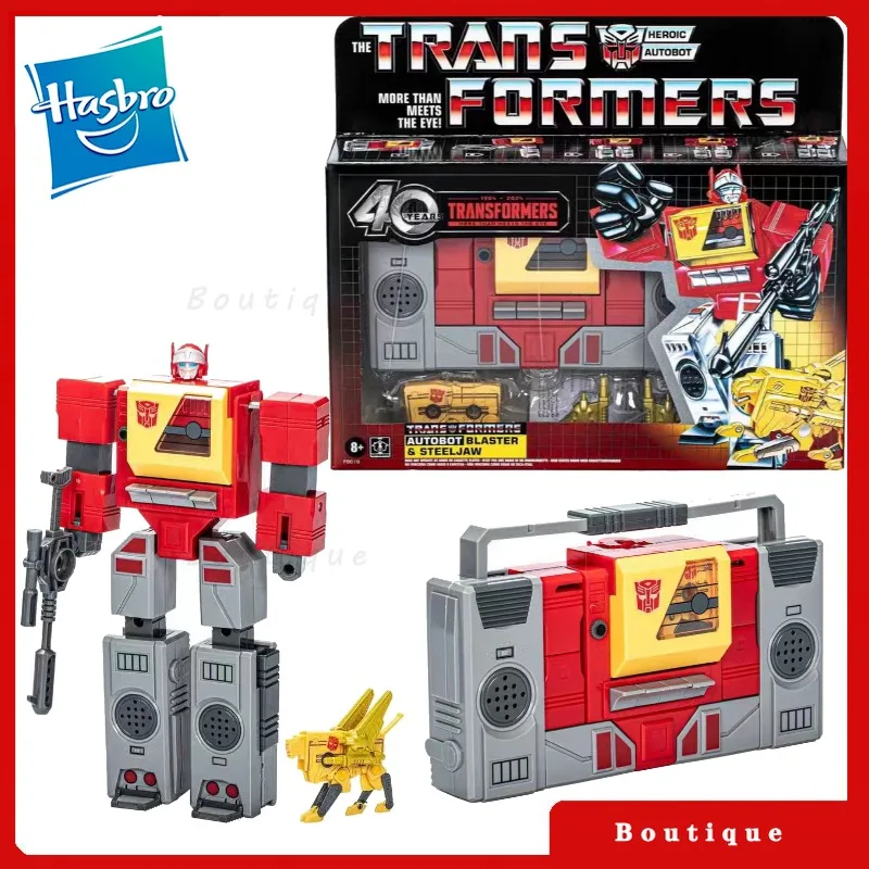 ในสต็อก Hasbro Transformers ของเล่น G1Trans FormersAboutb Blaster Steeljaw ตัวเลขการกระทํา Autobots งานอดิเรกของขวัญสะสม