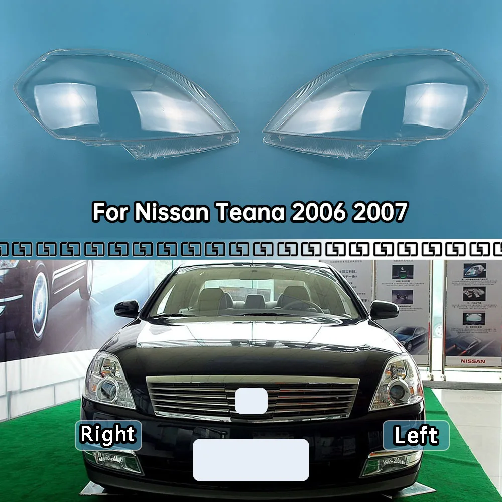 

For Nissan Teana 2006 2007 Headlight Cover Transparent Mask Headlamp Lamp Shell Lens Replace Original Lampshade Plexiglass