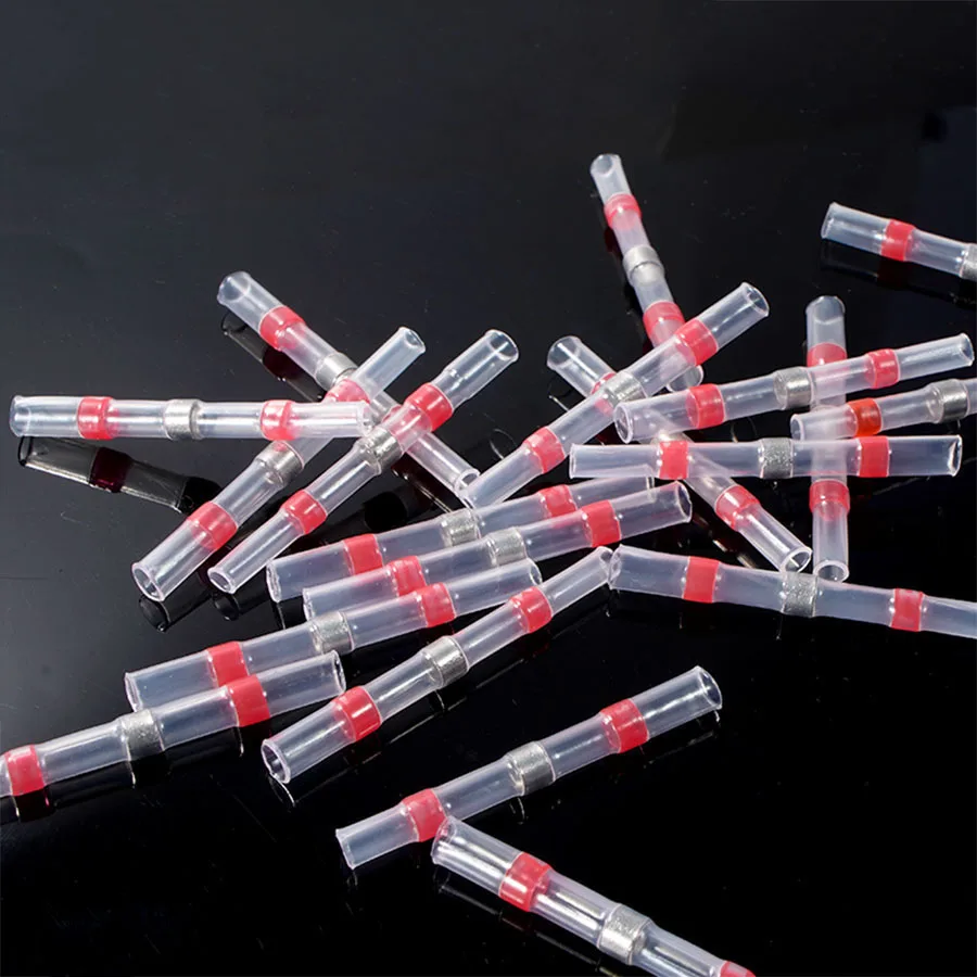 

10/30/50PCS Solder Seal Wire Connectors Waterproof Heat Shrink Butt Connectors Electrical Wire Terminals Insulated Butt Splices