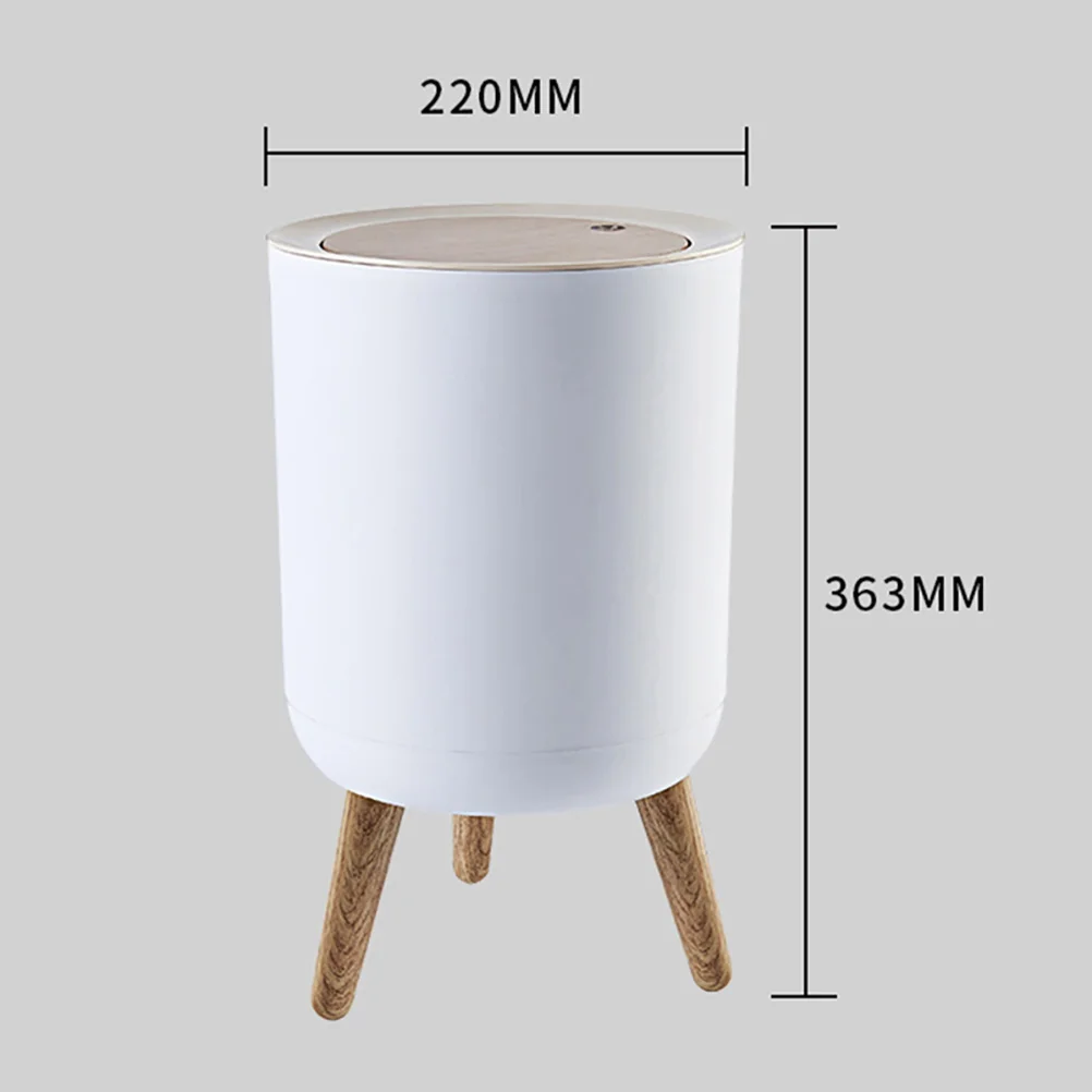 

Tall Trash Can ABS Material Space Saving Odor Resistant Garbage Bin for Home Office Kitchen Creative Design Rubbish Container