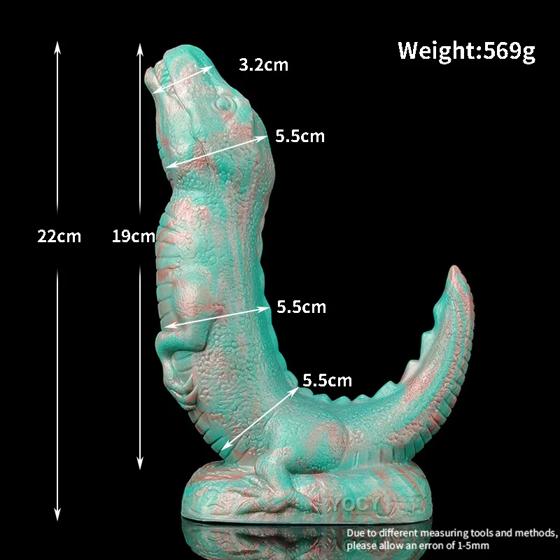 YOCY Dragon Anal Plug Silicone 5.5cm Thick Buttplug With Suction Cup Double Head Massager Monster Dildo Dinosaur Sex Toy For Men