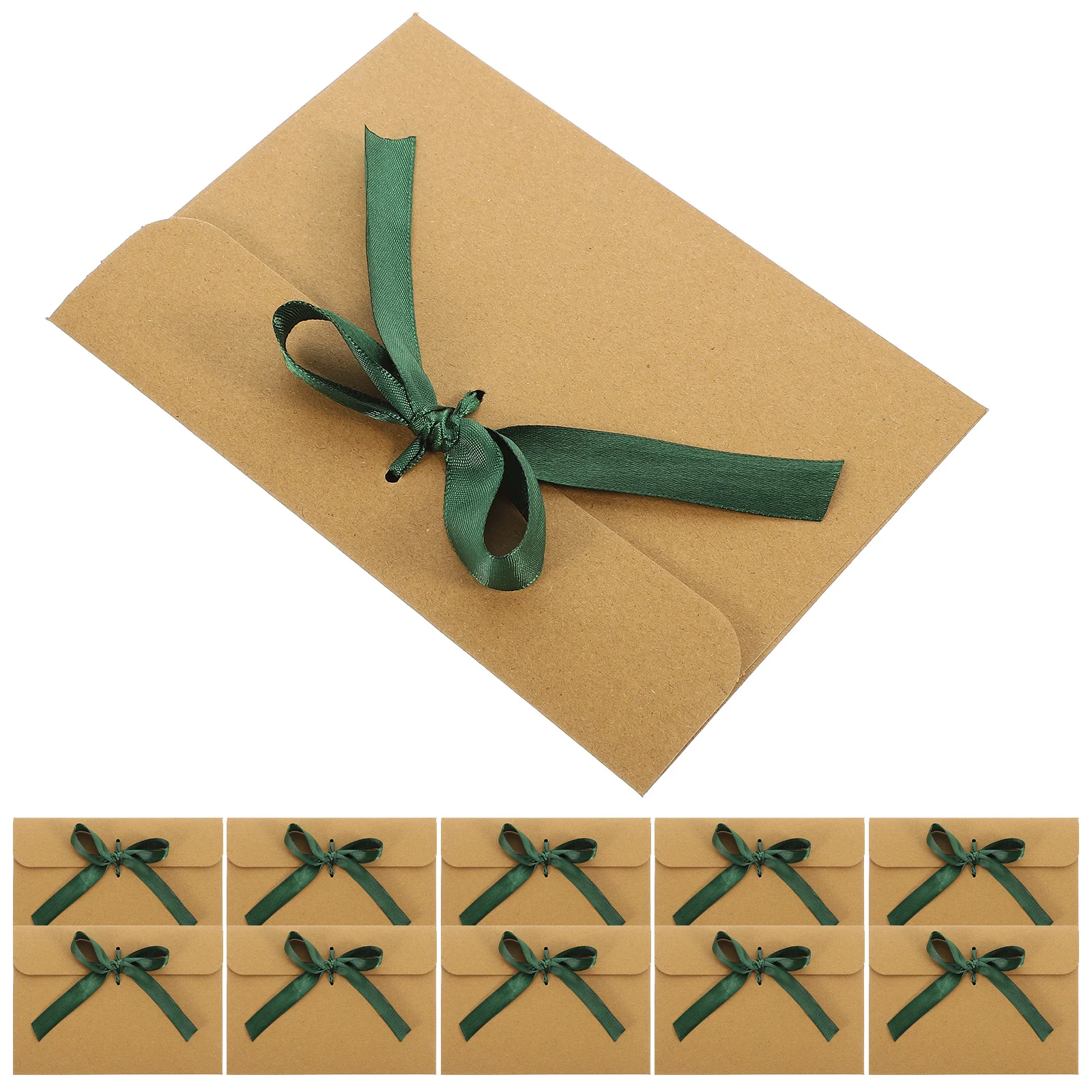 

50Pcs Kraft Paper Vintage Greeting Card Holders Solid Color Envelopes for Stationery Letter Writing Party Supplies Organizer