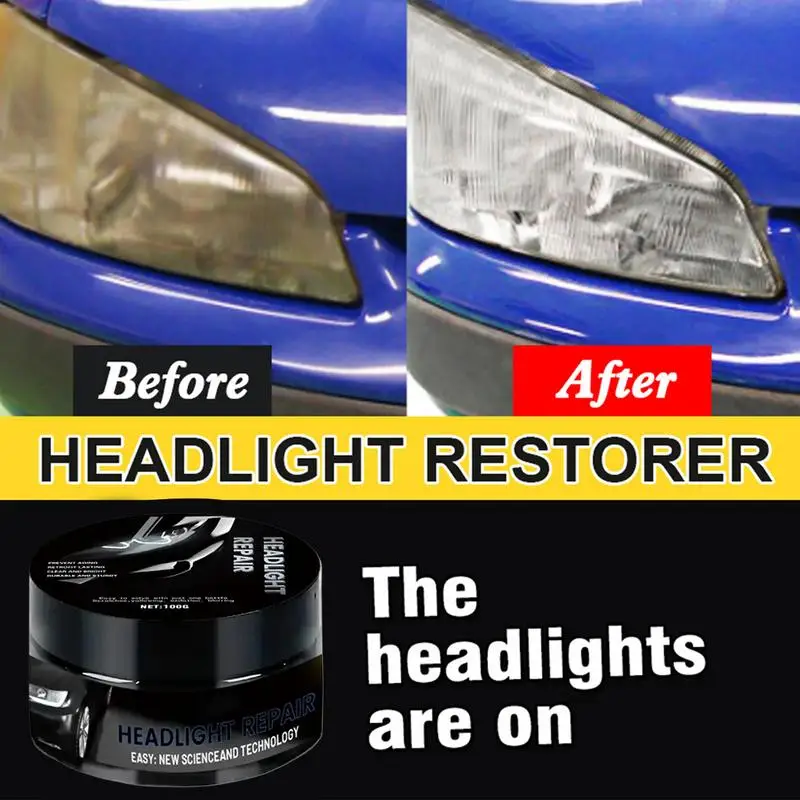 

Очиститель автомобильных фар, комплект 100 г, восстановитель линз для фар, средство для удаления царапин с губкой, стеклянное покрытие, ремонтная паста для