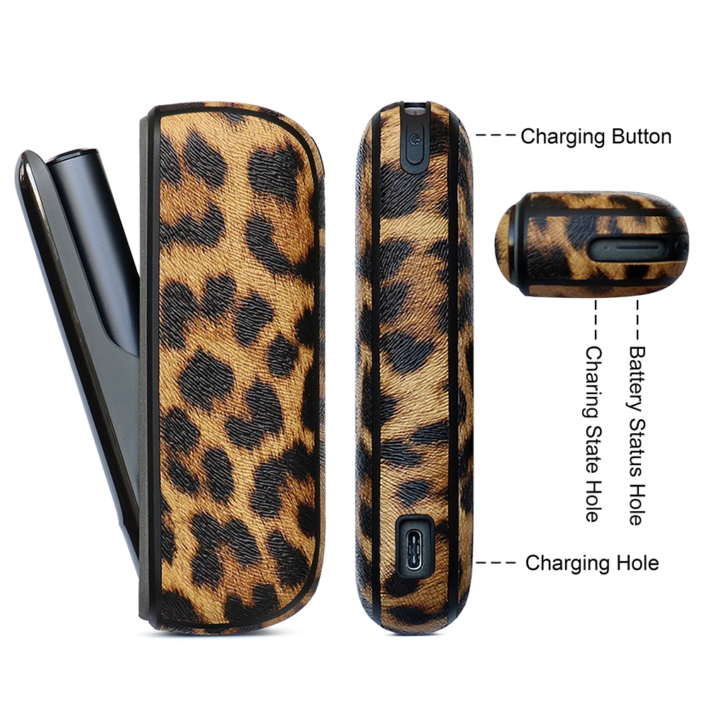 4 Colors Leopard Leather Case for IQOS ILUMA Cover Holder Pouch Protective for IQOS Accessories