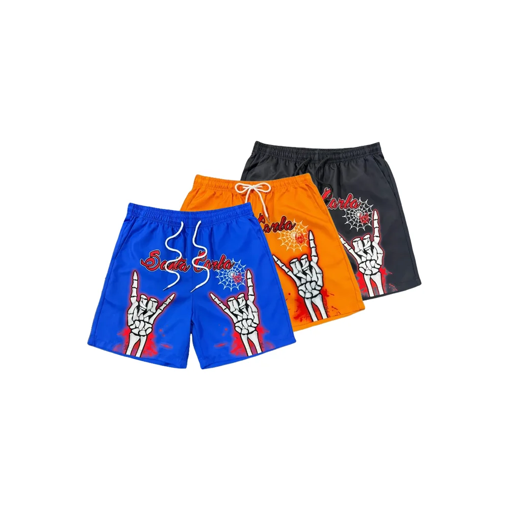 Men Sport Shorts Fun Skeleton Pattern Sportswear Beach Jogging Short Pants Training Shorts Basketball Gym Running Sweatpants