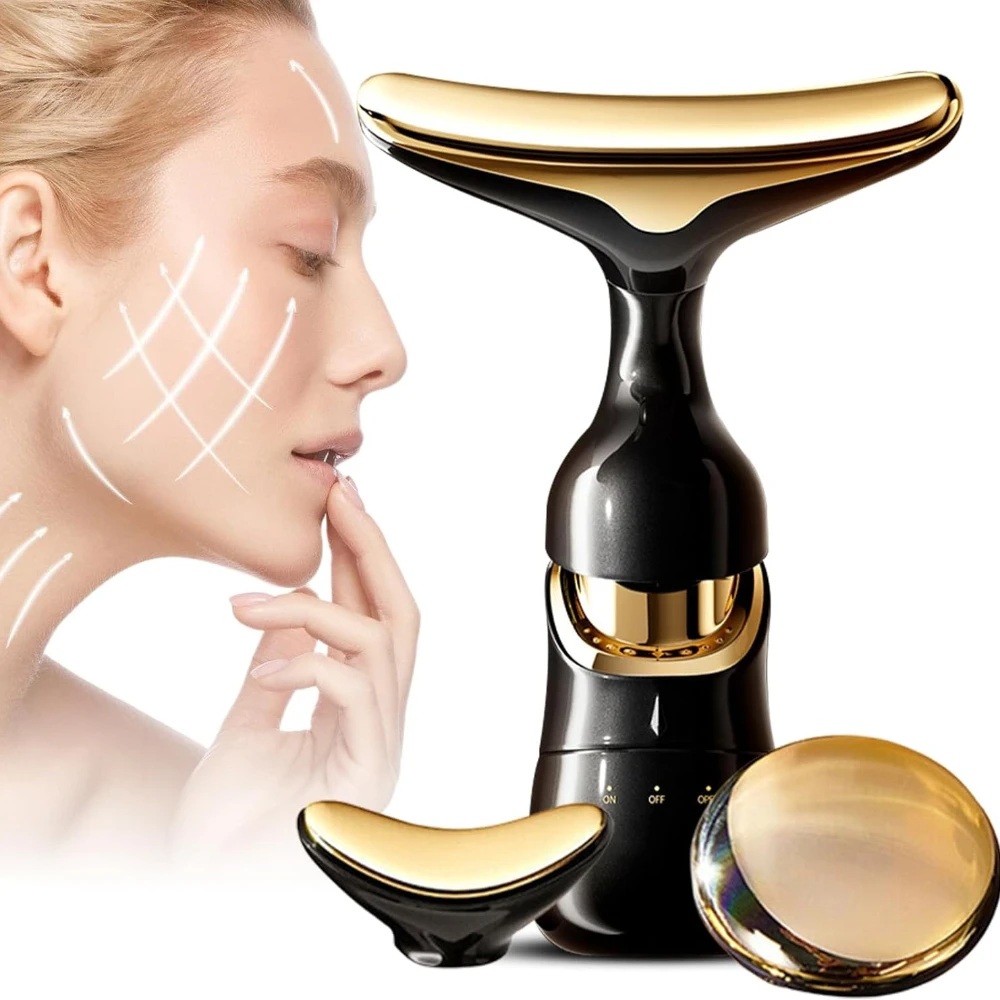 Masajeador Facial de elevación 3 en 1, dispositivo de belleza eléctrico para ojos y cuello, microcorriente, rejuvenecimiento de la piel, herramientas para el cuidado de la piel antienvejecimiento