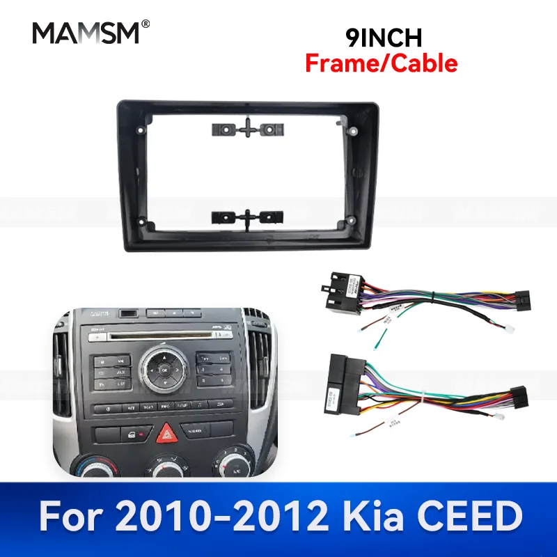 MAMSM 9 بوصة ل 2010-2012 كيا CEED أندرويد السيارات الوسائط المتعددة الملاحة لتحديد المواقع MP4 راديو السيارة فآسيا إطار ستيريو الأسلاك تسخير عدة